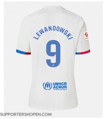 Barcelona Robert Lewandowski #9 Borta Matchtröja Dam 2023-24 Kortärmad